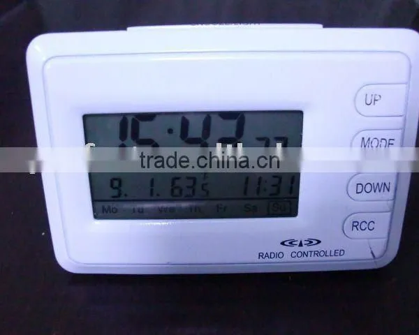 programable radio controlled digital calendar alarm clock