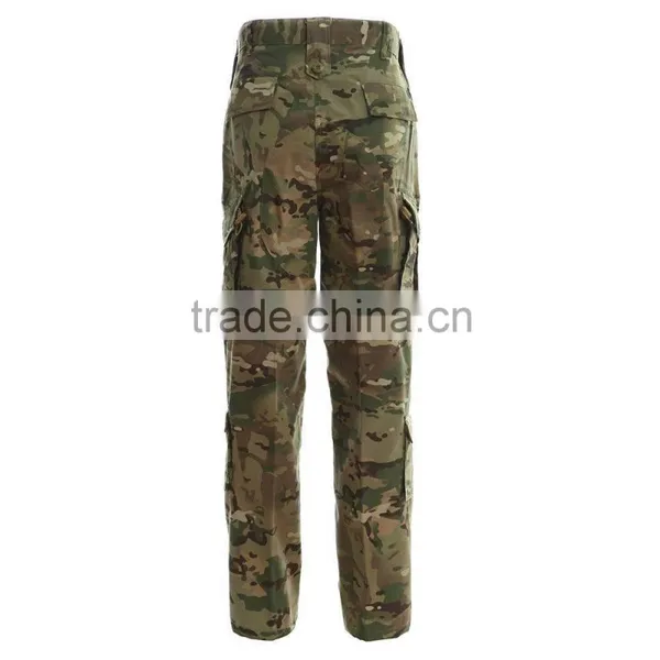 Army Combat Uniform Ripstop Cargo Pants 65/35 Polyester Cotton Material Multicam Camo Pants photo-3