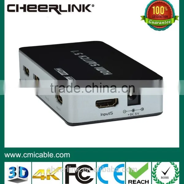 Hot New Product for 2015 Remote Control Ultra hd 5 Port Hdmi Switch photo-3