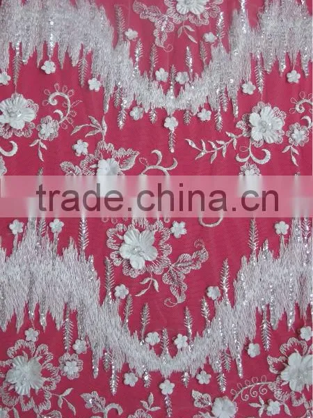 Fancy Lace Fabric With Beads