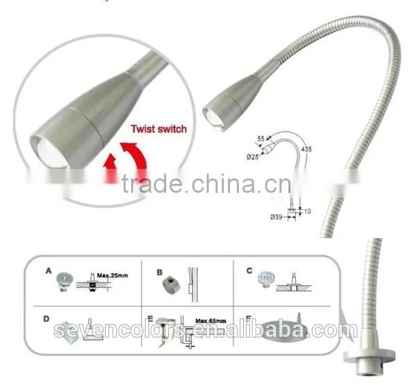 Hotel Bedroom Using Adjustable Gooseneck Led Desk Lamp With On/off Switch (SC-E101A) photo-3