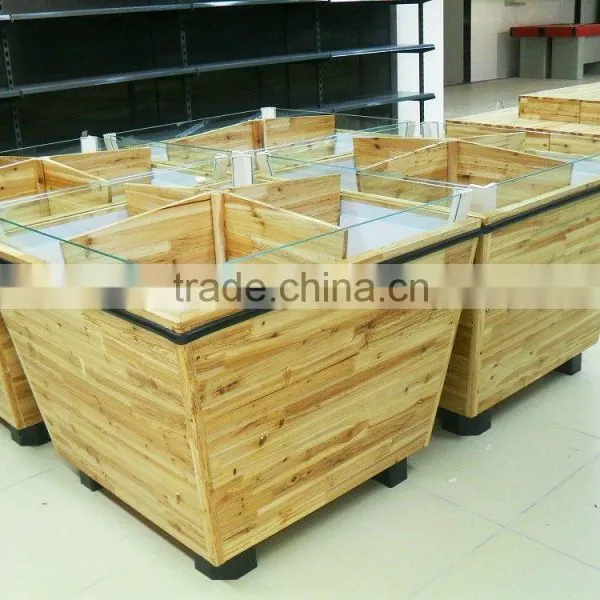 AL-SM070 Hot Sale Wooden Vegetables and Fruit Display Shelf Wooden Stand Quality Choice photo-6