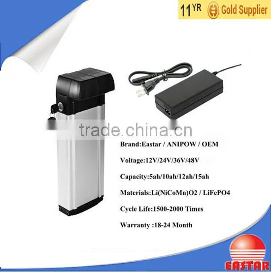 Rechargeable Lithium Electric Bike Battery 36v 9ah With BMS and Smart Charger