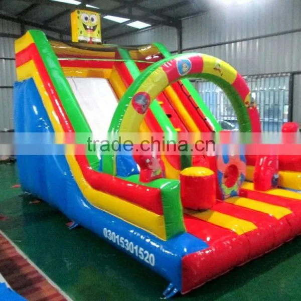 Lanqu Spongebob Inflatable Slide for Sale photo-4