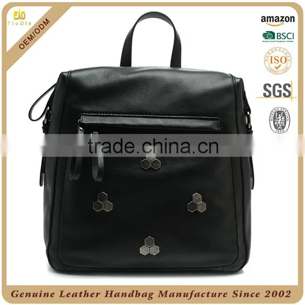 Guangzhou Fiedle Leather Bag Manufacturer OEM Durable Real Natural Stylish Leather Backpack With Handle on the Top photo-4