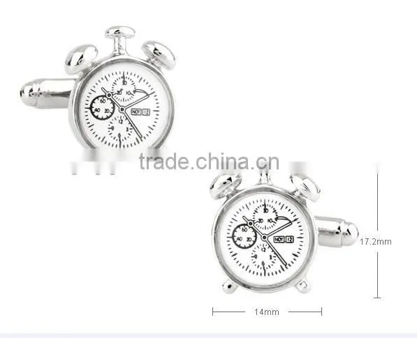 Classic Alarm Clock Cufflinks Watch Movement Cufflinks