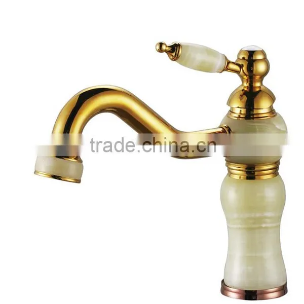 High Grade Yellow Jade Faucet/Tap Base and Parts