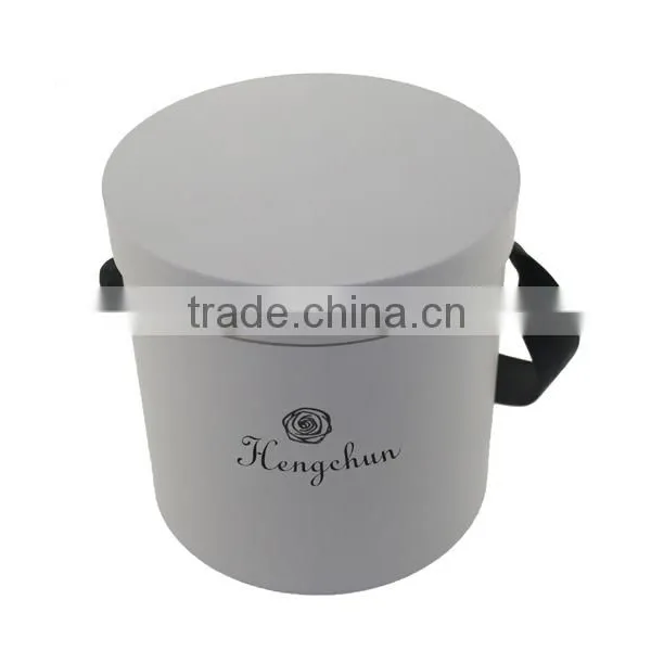 Custom White Color Cardboard Cylinder Packaging Box for Flower photo-2