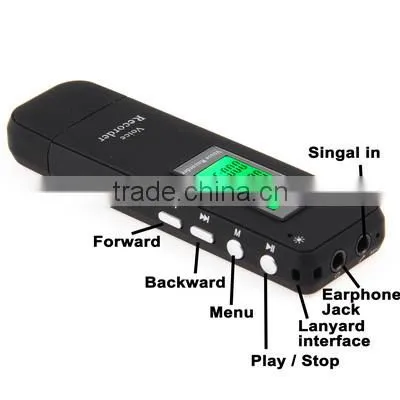 Support Telephone Recording FM Radio A-B Repeat Function 4GB Digital Voice Recorder MP3 Player photo-4