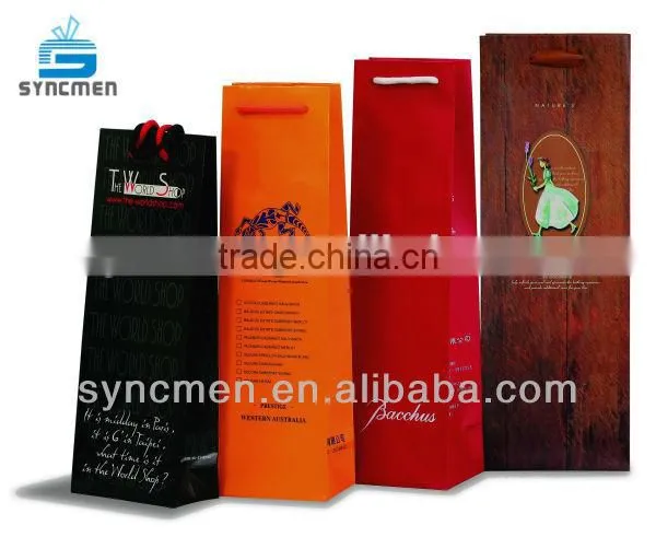 High Quality Bottle Paper Bag Wholesale (120 Gsm) photo-4