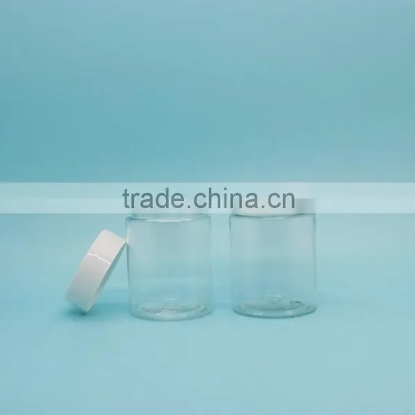 Manufacturer Sale High Quality Empty Custom Clear Plastic Jar With White Cap photo-3