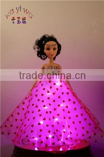 Luminous Girls Barbie Dolls / LED Flying Toys / Western Playing Toys