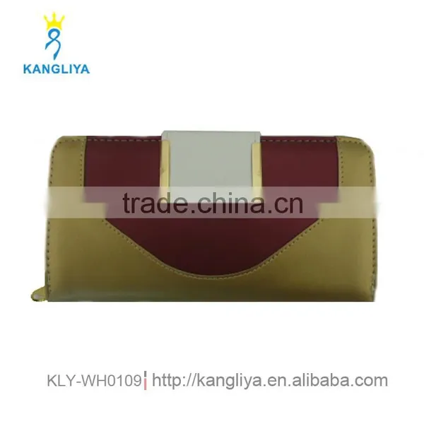 Leather Pocket Money Bag Zipper Purse for Women Security Wallet Wtih Lots of Card Holder