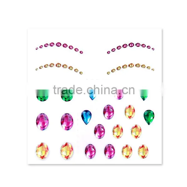 Popular 2015 Hot Sell Gold Foil Temporary Tattoos Indian Bindi Tattoos