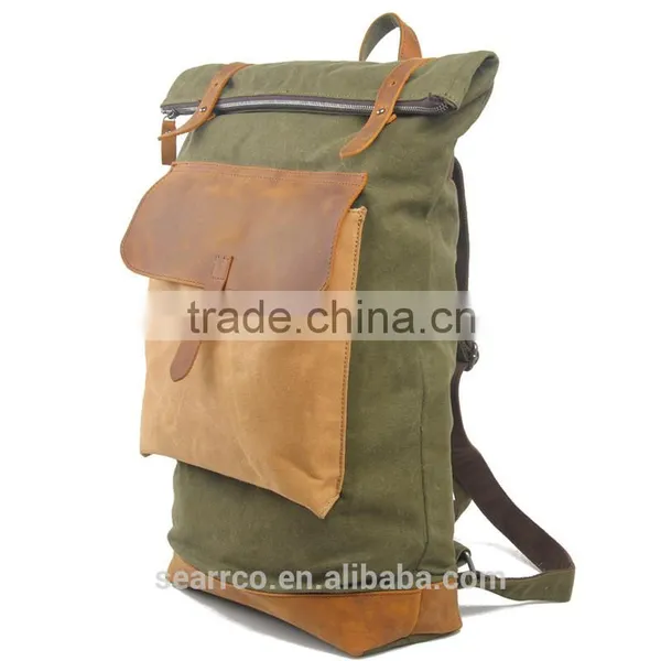 China Wholesale RS-104-1 Canvas Student Backpack School Bag High School Bag photo-6
