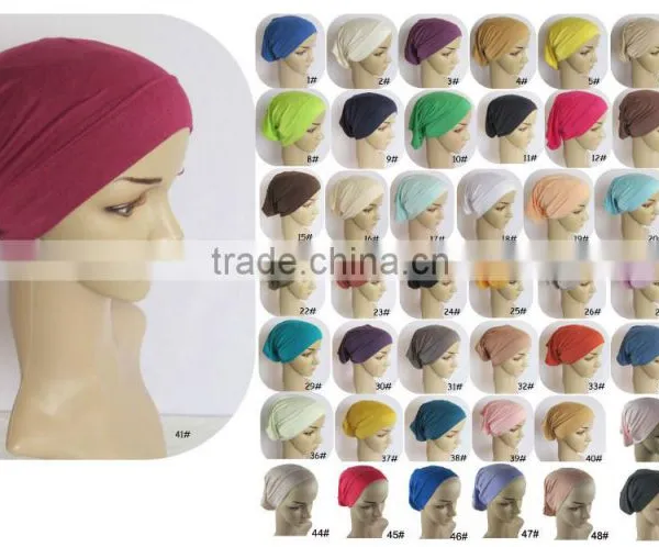 Wholesale New Fashionable Hijab Tube Turban Hats Muslim Cap Plain Bonnet photo-6