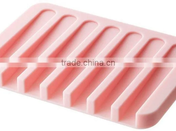 Unbreakable Colorful Bathroom Washable Silicone Soap Holder Drying Tray Soap Saver photo-5