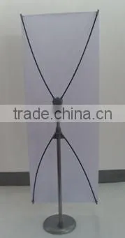 Silver Aluminum Economic x Stand System With Round Base photo-2