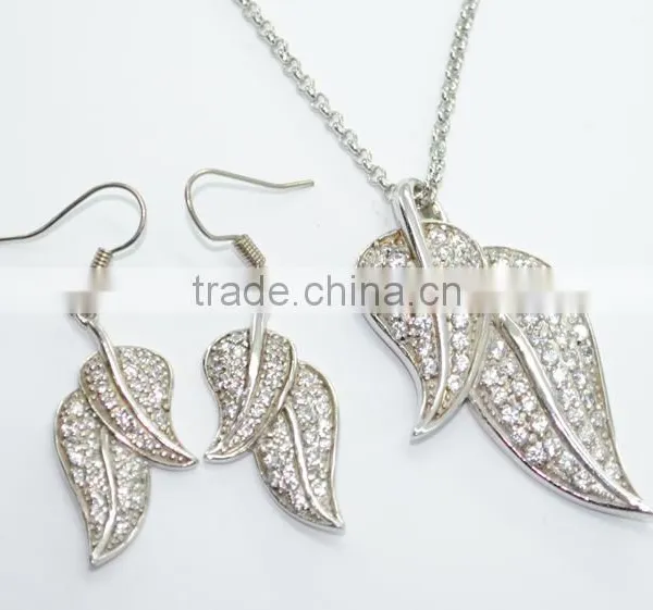 Zircon Jewelry Set&Zircon Silver Necklace/Earring Set Made With Gemstone Jewelry Elements photo-2