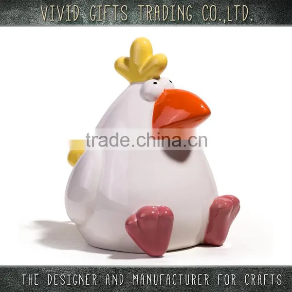 Porcelain Ceramic Cock Sitting Decoration Home photo-2
