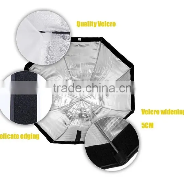 Wholesale Professional Speedlite Reflective Photo Umbrella Softbox 120cm 48" Octabox With Honeycomb Grips photo-5