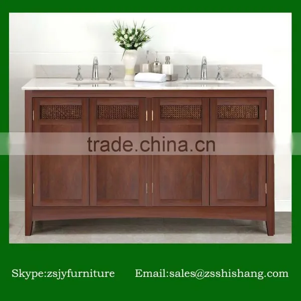 Double Bathroom Vanity Unit with Marble Top