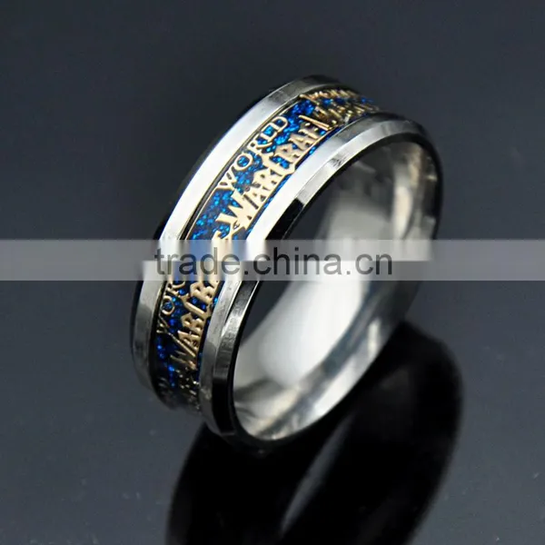 Factory Cheap Stainless Steel Sticker Ring Punk Wide Wedding Band for Men Jewelry photo-5