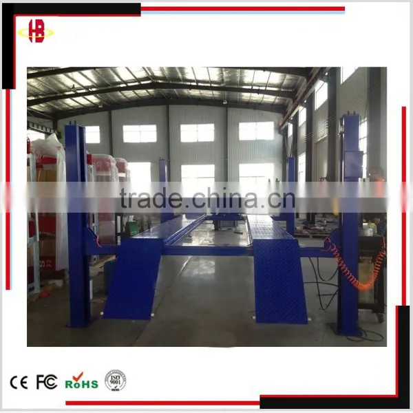 Four Post Garage Vehicle Lift With Rolling Jack and Hydraulic Power Unit photo-2