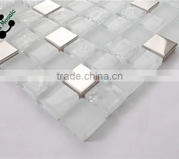 SMS15 Structural Building Materials Mosaic Tactile Tile Goldline Glass Mosaic photo-4