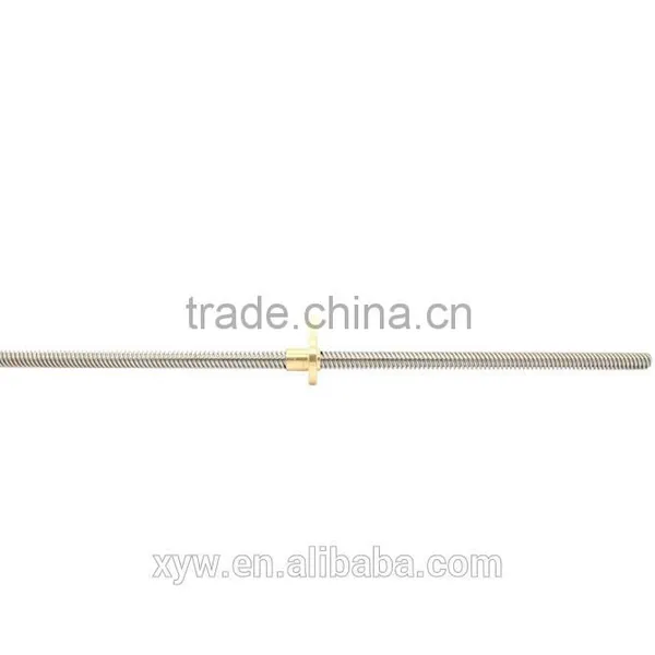 T8*8 mm Lead Screw 400 mm 8mm Lead Trapezoidal Spindle Screw Lead Screw Rod T Shape Linear Rail Bar Shaft Brass Nut photo-3