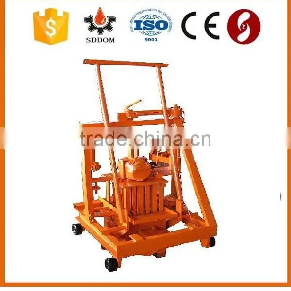 2015 Hot Sale QT40-3C Portable Hollow Concrete Block Making Machine,movable Concrete Brick Maker