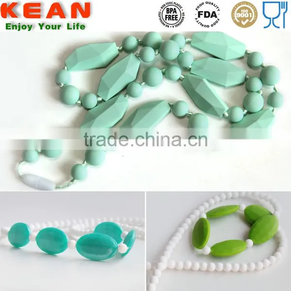 China BPA Free Jewellery Silicone Baby Teething Necklaces photo-6