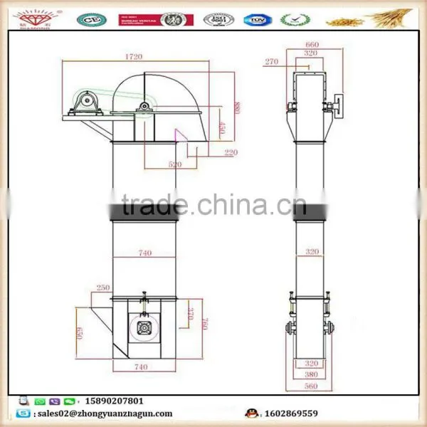 Top Quality Carbon Steel Bucket Elevator Supplier Flour Milling Machinery photo-5