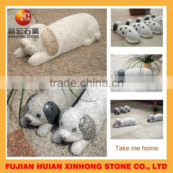 Life Size Tummy Sleeping Foo Dog Stone Statue for Yard Decoration photo-3