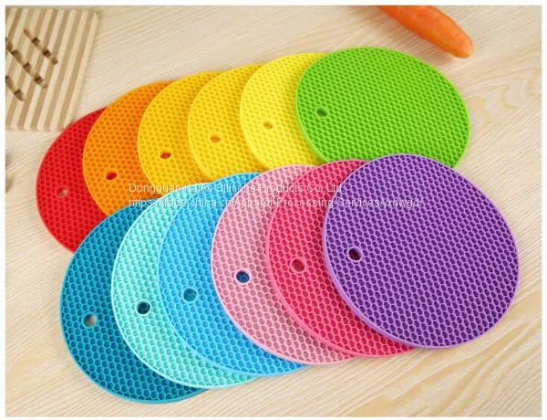 Silicone Honey Comb Design Dish Bowl Mat photo-2