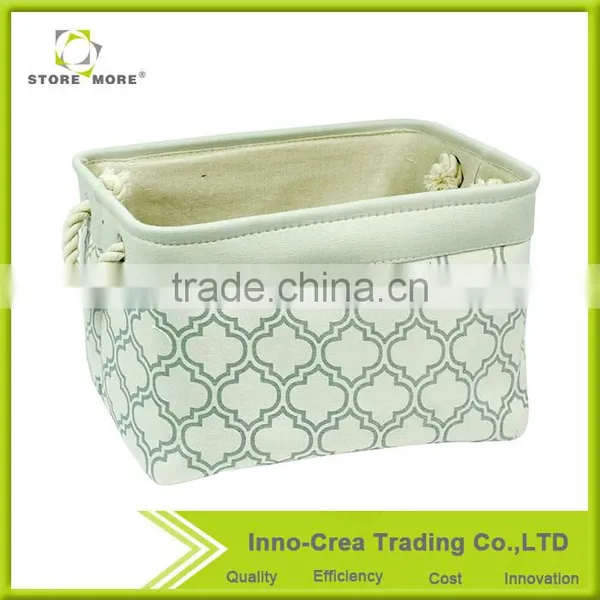 Store More / OEM Weaving Foldable Sundry Storage Bin With Cotton Rope Handle photo-3