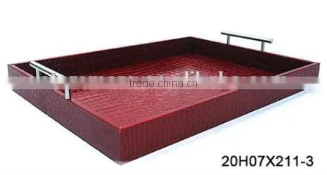 Popular Rectangular Tray With Two Metal Handles photo-4