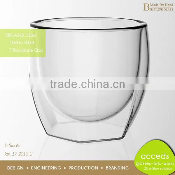 Made by Hand Ti-Borosilicate Unbreakable Dessert Couple Glass Cup photo-6