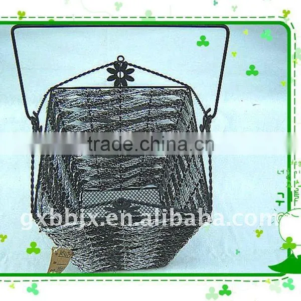 Paper Rope Wire Square Hanging Storage Scrap Baskets