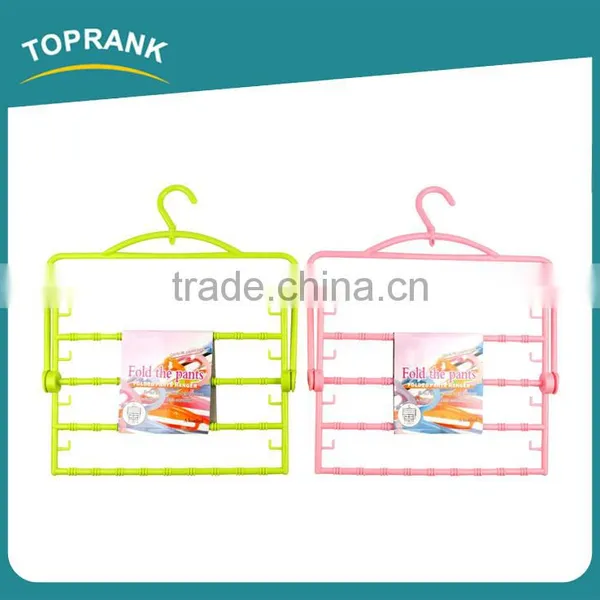 Cheap Hot Selling Four Layers Adjustable Plastic Foldable Trouser Hanger Plastic Pant Hanger photo-2