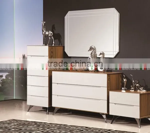 Wooden Upholstered Soft Bed Bedroom Furniture Adult Sized Bed With Dresser photo-2