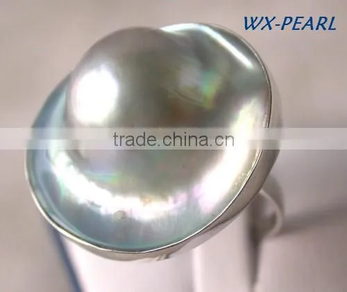 Pearl Lotus Leaf Pearl Ring Tahitian Pearl Ring photo-2