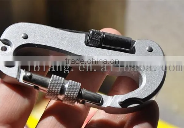 Wholesale Silver Portable Multifunction Stainless Carabiner Bulk photo-2