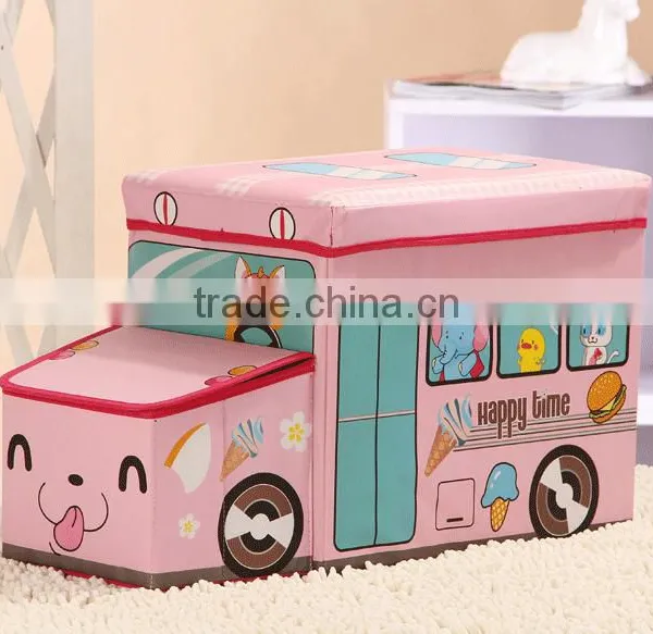 Bus Shape Storage Boxes,non Woven Fabric Storage Box Storage Bins,collapsible Foldable Storage Packing Box With Lid and Handle photo-5