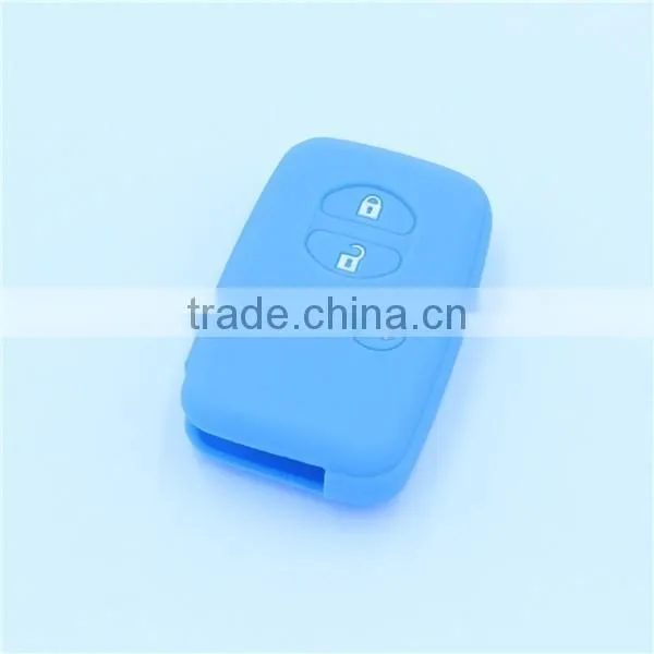 for Toyota Land Cruiser Prado(2010) Camry Highlander Prado Silicone 3 Buttons Car Remote Fob Shell Key Holder Case Skin Cover photo-2