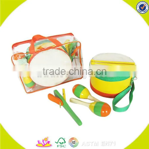 Wholesale Delicate Wooden Tambourine Toy Multiple Colour Wooden Tambourine Toy and Hot Selling Kids Wooden Tambourine W07F002 photo-4