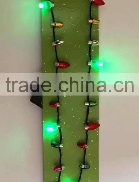 Christmas 8 Lights Blinking Flashing Bulb Led Necklace photo-3