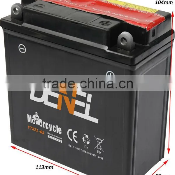New Technique YTX5L-BS 12v 4ah Motorcycle Battery With Best Price photo-2
