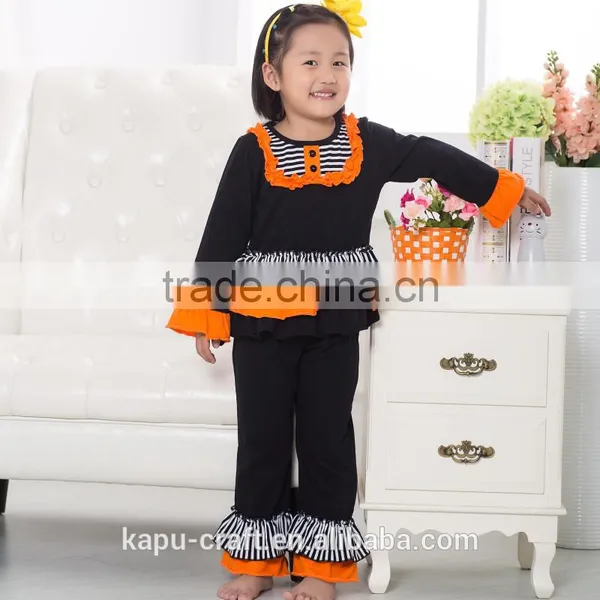 Thanksgiving Pumpkin Outfits Girls Ruffle Outfits ,baby Girl Clothes,Lovely Baby Girl Pumpkin Pattern Outfit photo-6