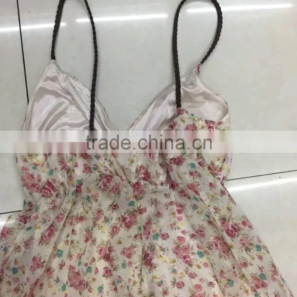 Women Flower Printed Fancy Chiffon Dress Stocklots photo-5